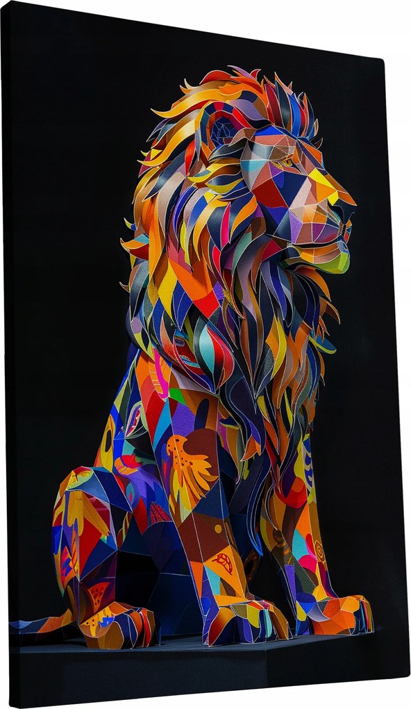 Vászonkép Színes Oroszlán modern stílusú otthon nappali szoba 60x90