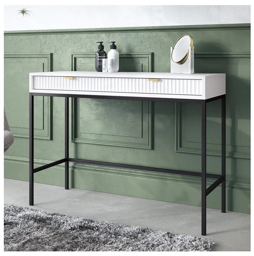 Kisasztal NOVA 77x104 cm fehér/fekete