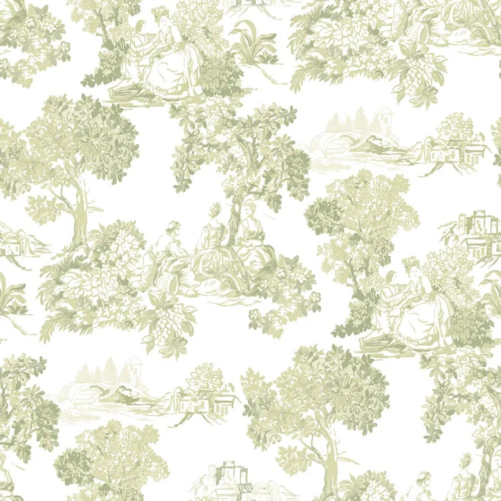 Parato Cristiana Masi Blooming Garden 11 Mirabelle fehér-zöld életképes vlies tapéta – 8344