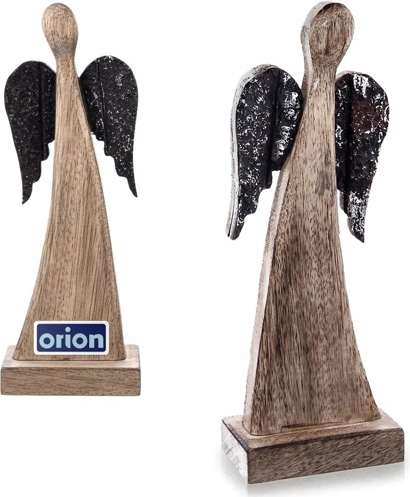 Fa angyal figura angyal dekoratív álló figura 31 cm