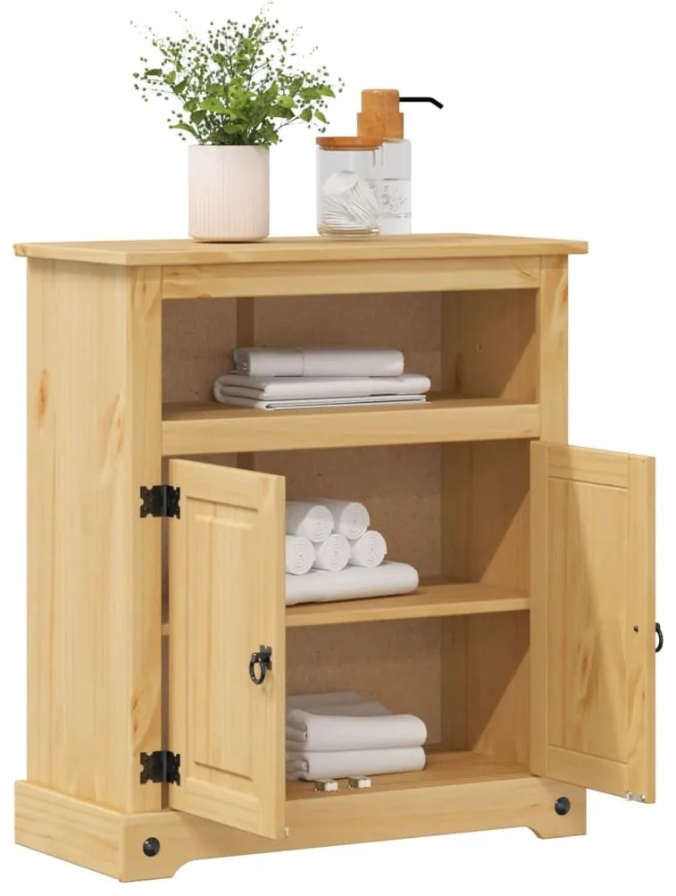 Corona tömör fenyőfa fürdőszobaszekrény 70 x 33 x 80 cm