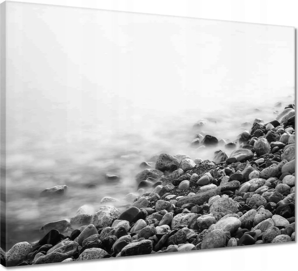 Vászonkép 50x40 Tenger part hullámok köd