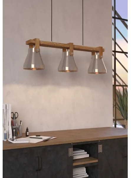 Eglo 43952 - Csillár zsinóron CAWTON 3xE27/40W/230V