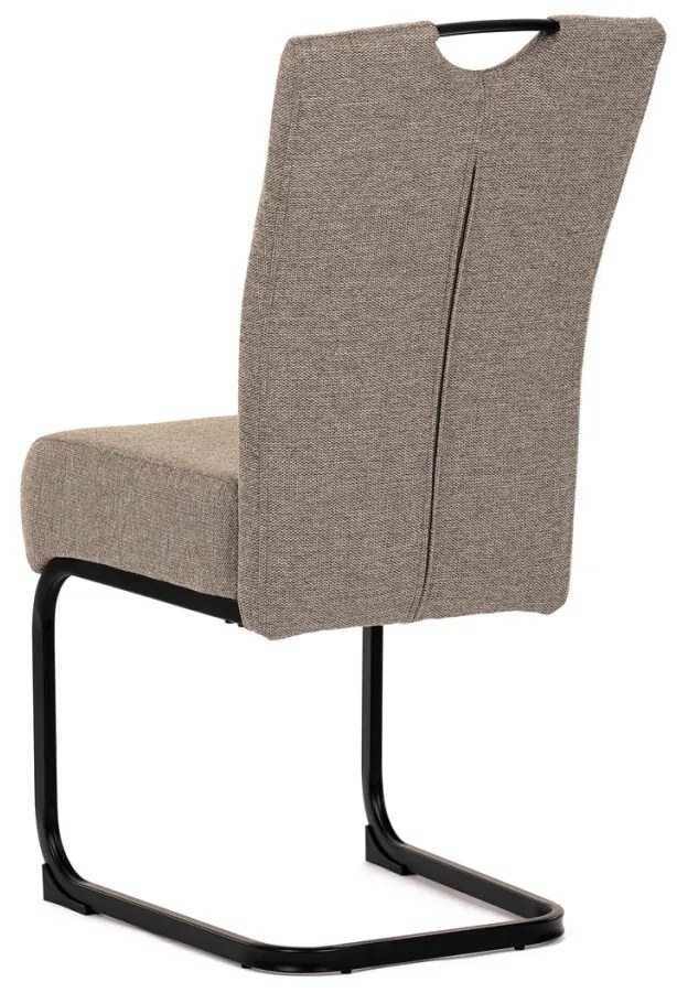 Scaun cu picior tip sanie cu șezut flexibil culoare Trüffel DCL-E2008