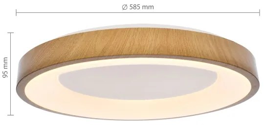 Brilagi - Dimmelhető LED lámpatest DORIA LED/60W/230V 3000–6500K, átmérő 60 cm + távirányító