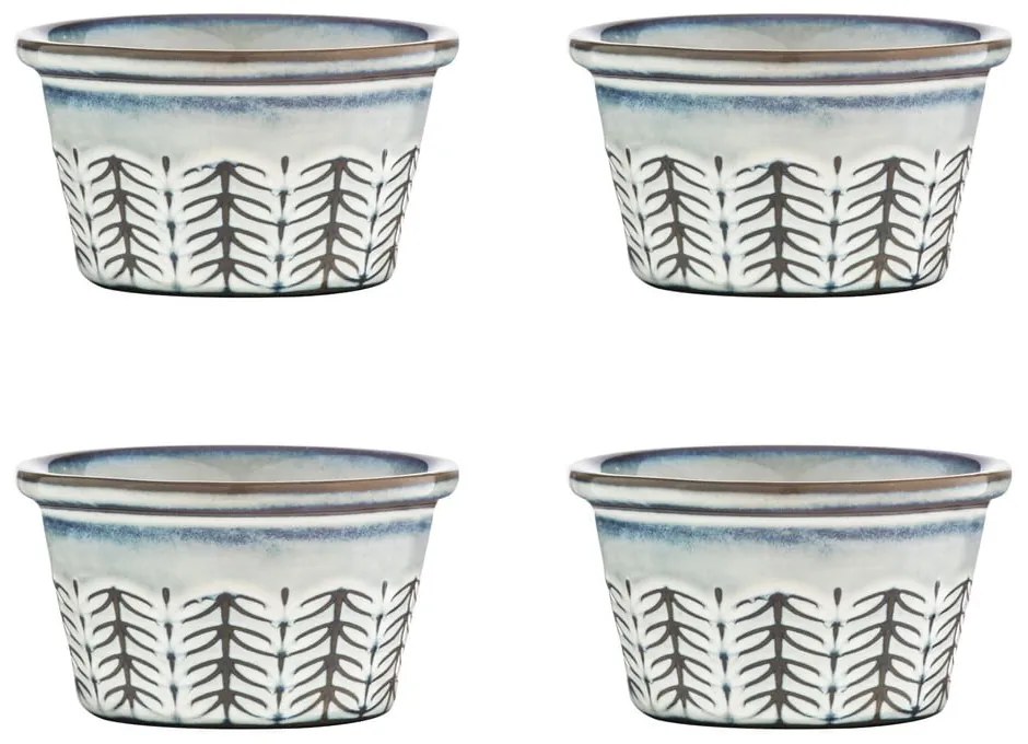 Világosszürke agyagkerámia tálka szett 4 db-os Lorson – Ladelle