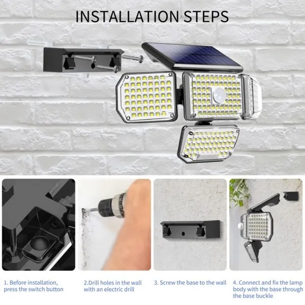 Brilagi WALLIE LED/5W/5,5V IP65 napelemes fali lámpa érzékelővel