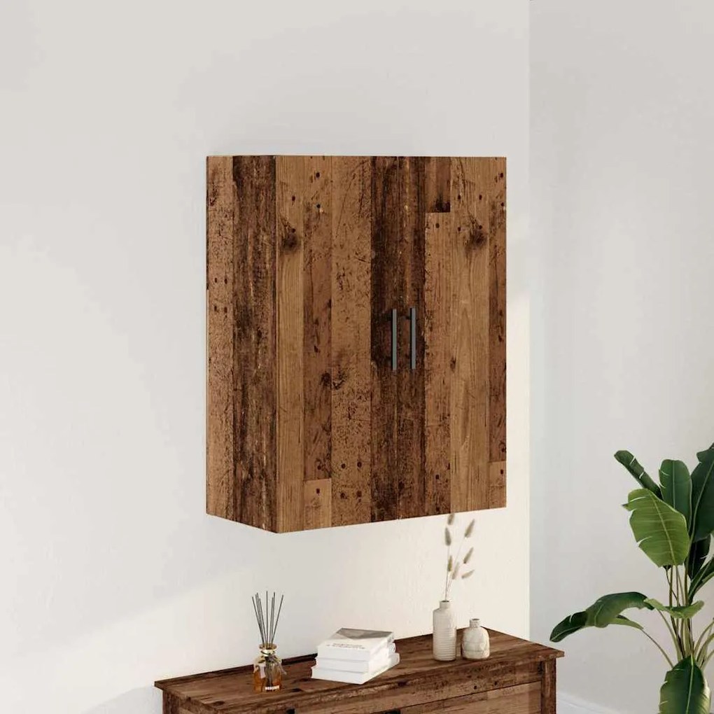 antik fa színű fali szekrény 69,5 x 34 x 90 cm