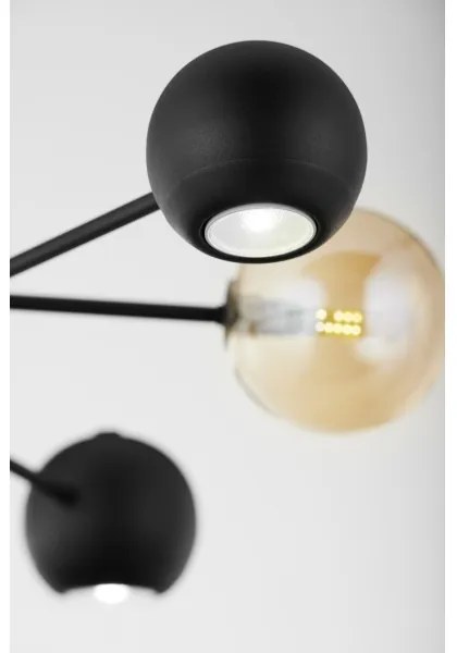 Jupiter 1993 - Csillár rúdon MOKA 3xGU10/10W/230V + 3xG9/10W/230V fekete/bézs