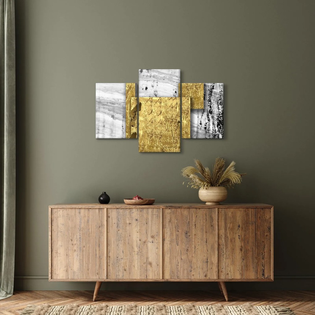 Kép - Arany négyzetek N⁰1 (90x60 cm)