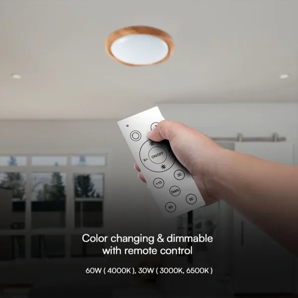 LED Dimmelhető mennyezeti lámpa LED/60W/230V 3000-6500K + távirányító