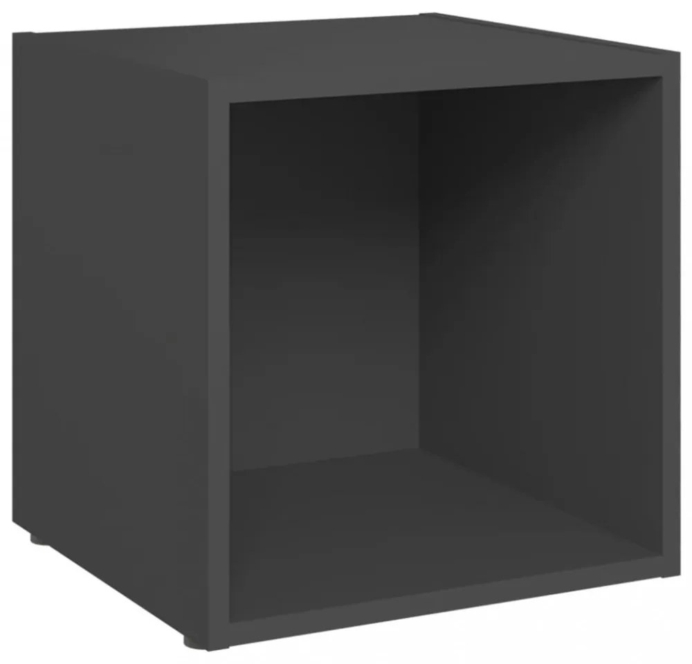 4 db szürke szerelt fa TV-szekrény 37 x 35 x 37 cm