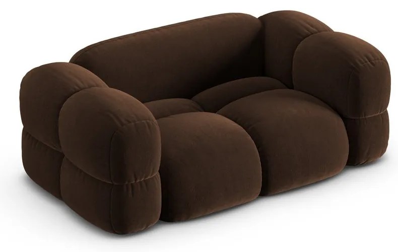 Sötétbarna bársony kanapé 180 cm Loretto – Cosmopolitan Design