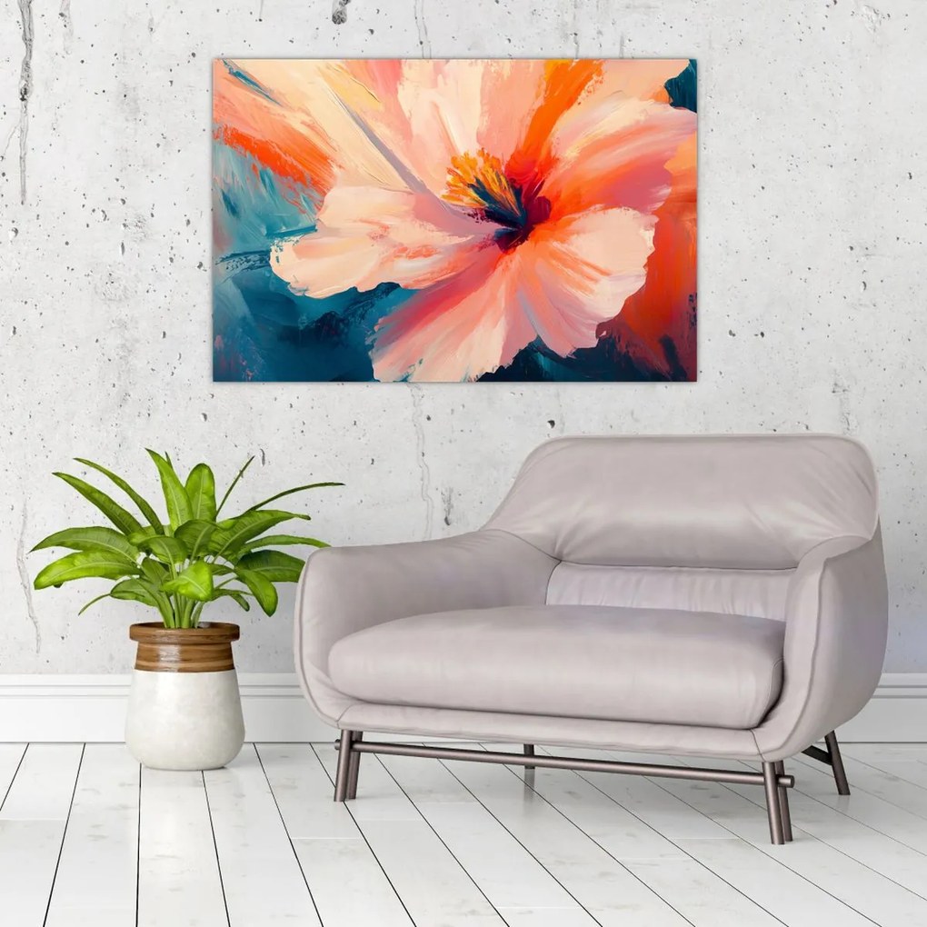 Kép - Festett virág (90x60 cm)