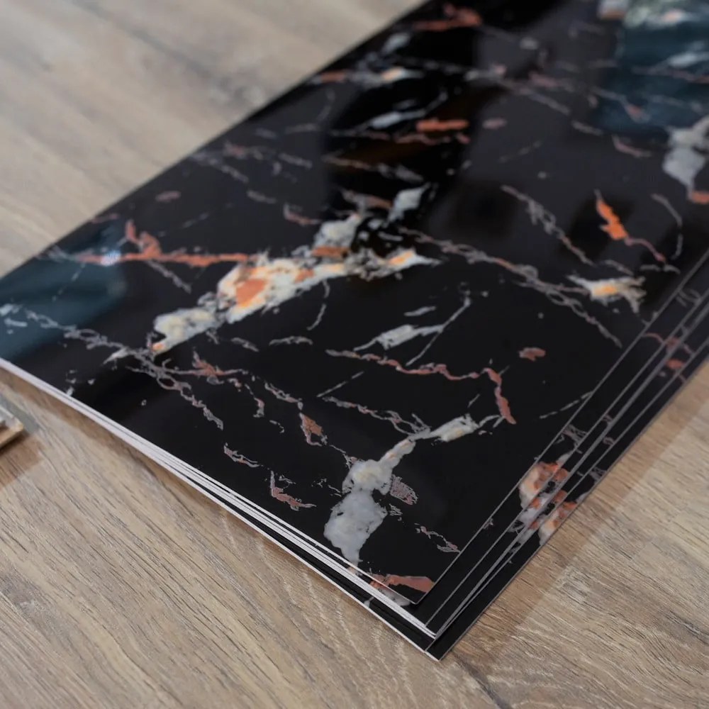 Fali öntapadós panel szett 6 db-os 60x30 cm Black Gold – SP TREND