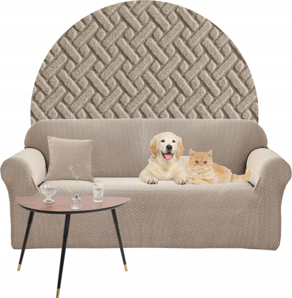 Kanapé Huzat Sarok Elasztikus Jacquard Halszálka 190-230 Oeko Tex