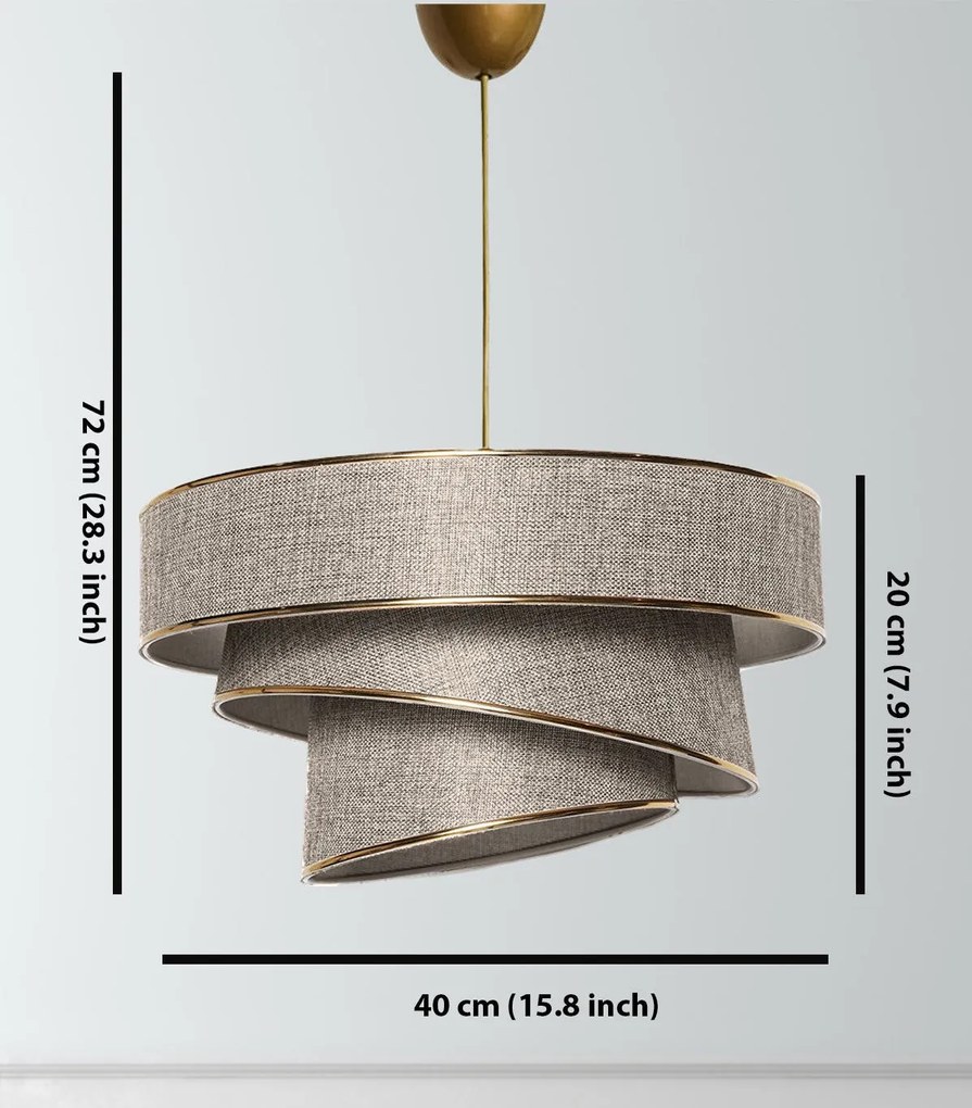 Függőlámpa, Couper - Beige, Gold
