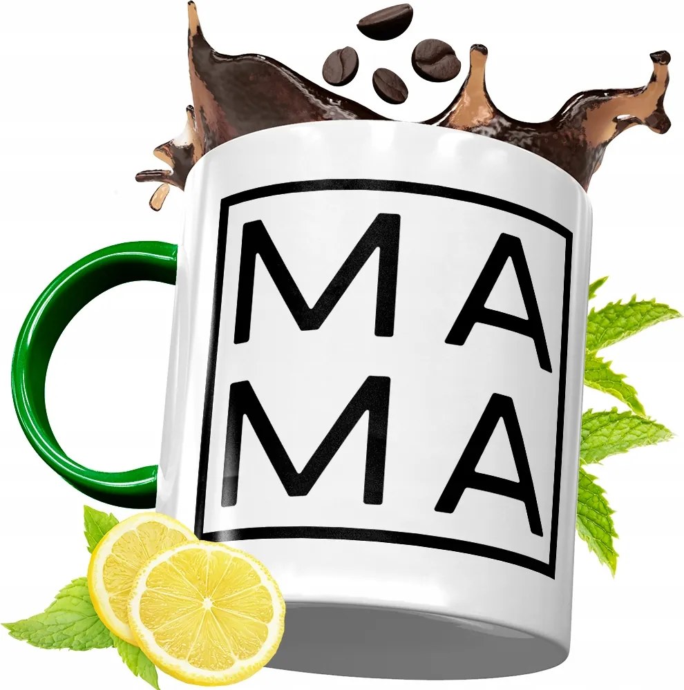 Zöld Bögre Anyukáknak Születésnapi Ajándék fényképes nyomtatással