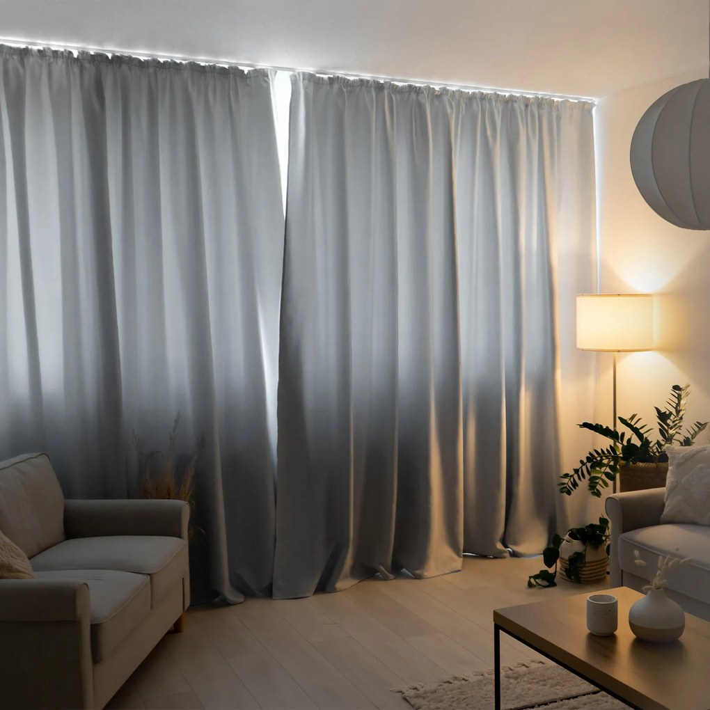 Goldea sötétítő függöny blackout - szürke 240x270 cm