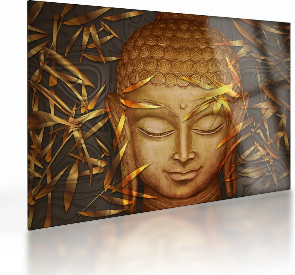 Kép - arany Buddha (üvegen) (70x50 cm)