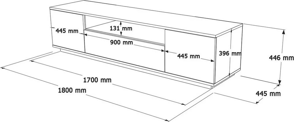 Fran Atlantic Pine and White TV-állvány