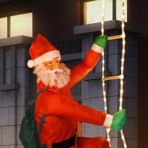 monzana® Mikulás létrán – 48 LED diódával