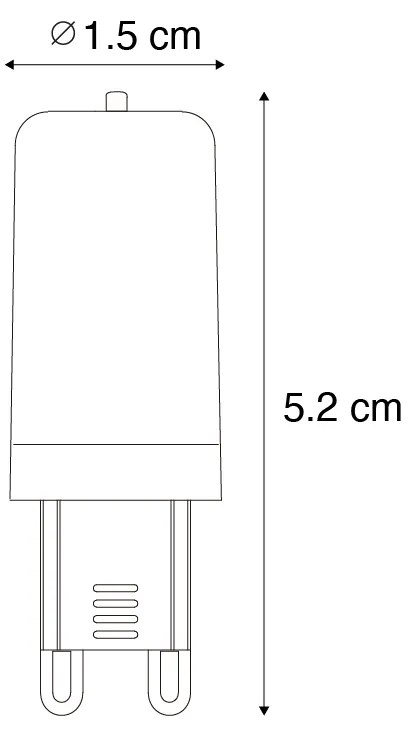 5 darabos készlet G9 dimmelhető LED izzók 3W 280 lm 2700K