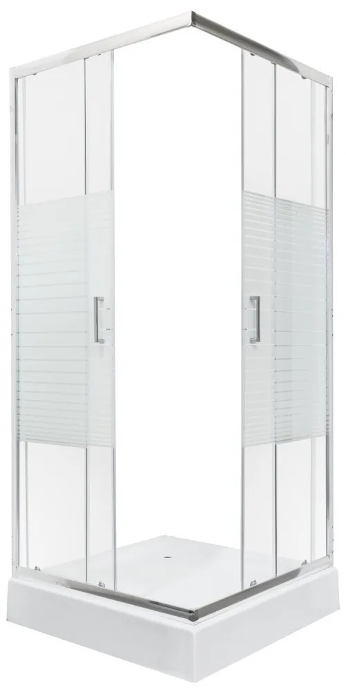 Madera 80x80 cm szögletes zuhanykabin zuhanytálcával