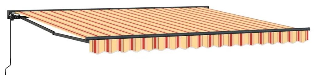 Behúzható napellenző Sárga és narancs 400x300 cm szövet