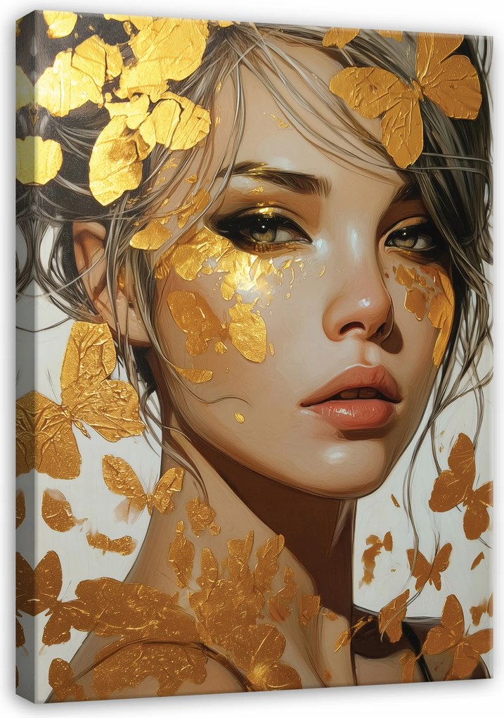 Vászonkép Nő Absztrakt Arany Glamour A Nappali Hálószobájába 40x30
