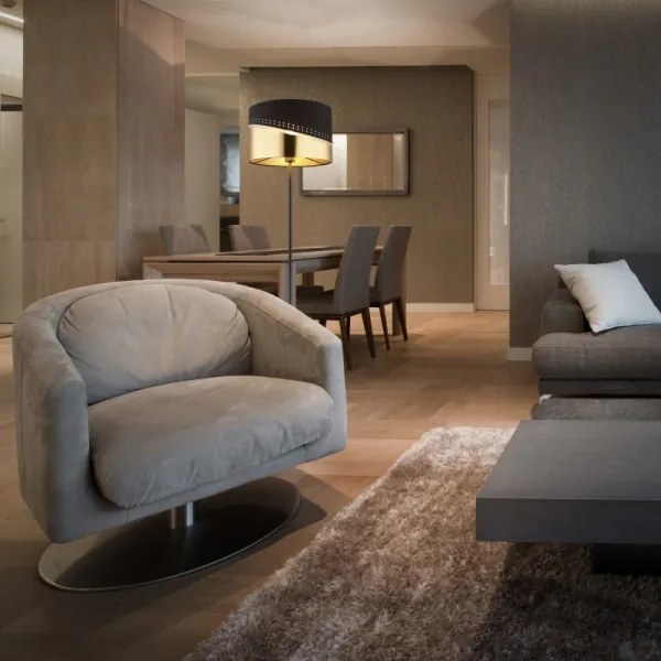 Globo 54046S - Állólámpa OR 1xE27/60W/230V átm. 35 cm fekete/arany