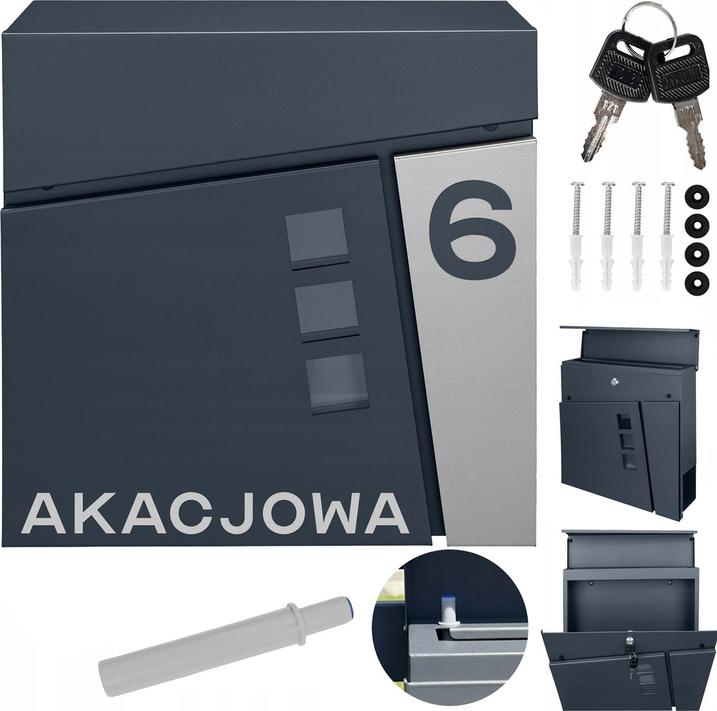 Postaláda Házszám Fogantyú Csendes Ház Címmel