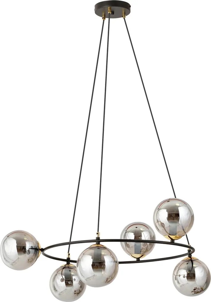 Emibig modern függeszték azura fekete grafit arany emi1294/6