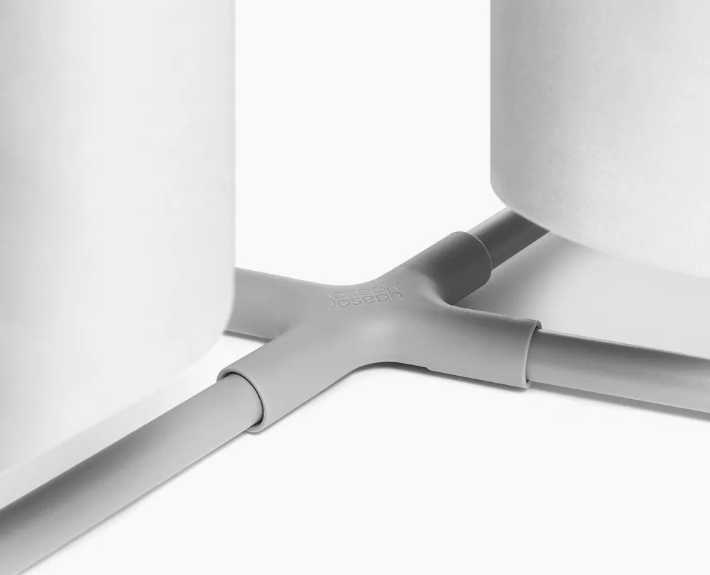 Világosszürke textil szennyeskosár 2x40 l Duo – Joseph Joseph