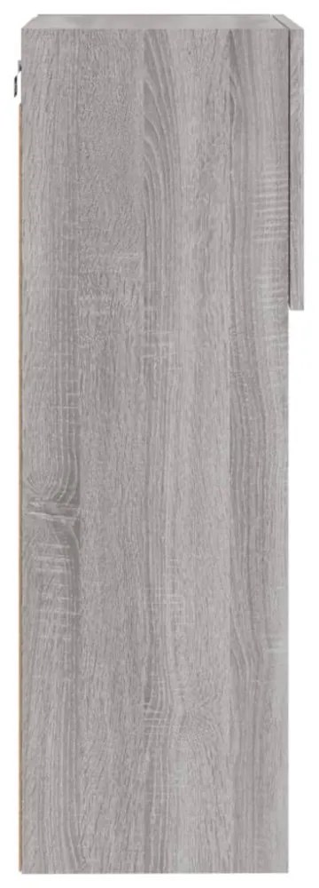 szürke sonoma színű TV-szekrény LED-lámpákkal 40,5x30x90 cm