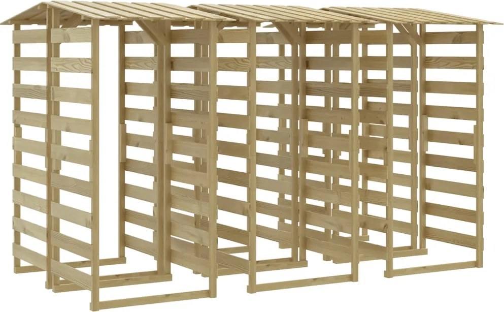 vidaXL 6 db impregnált fenyőfa pergola tetővel 100 x 90 x 200 cm