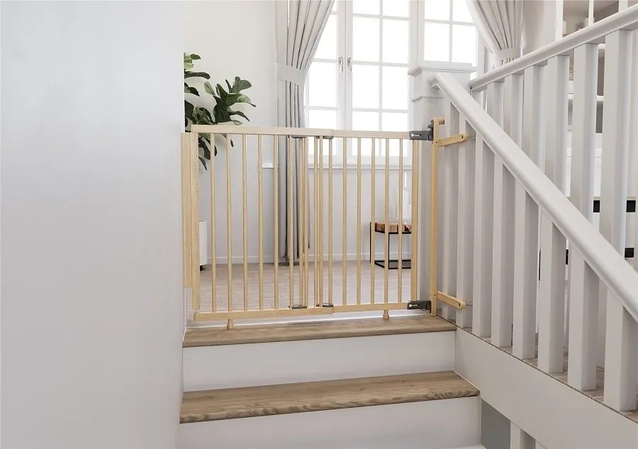 BabyDan Adjust Pro Stair Gate Baluster Edition magas biztonsági rács, fa, 74,5-114 cm, m.81cm