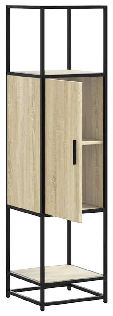 Highboard sonoma tölgy 35,5x35x139 cm gépelt fa és fém