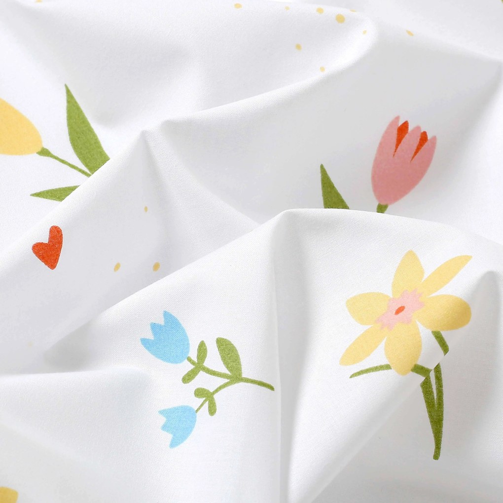 Goldea pamut párnahuzat - virágos kert 40 x 60 cm