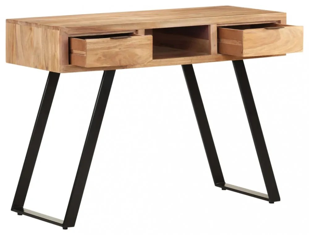 természetes szélű tömör akácfa íróasztal 107x45x79 cm