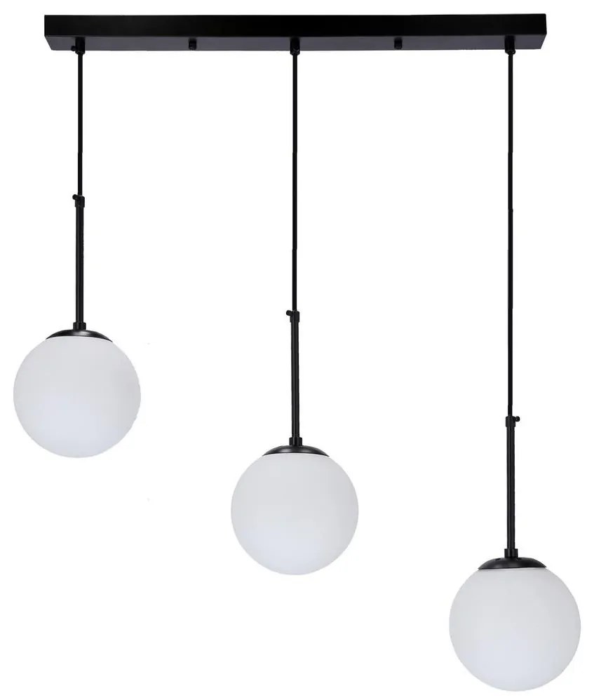 Candellux Csillár zsinóron POMPEI 3xE27/40W/230V fekete CA0874