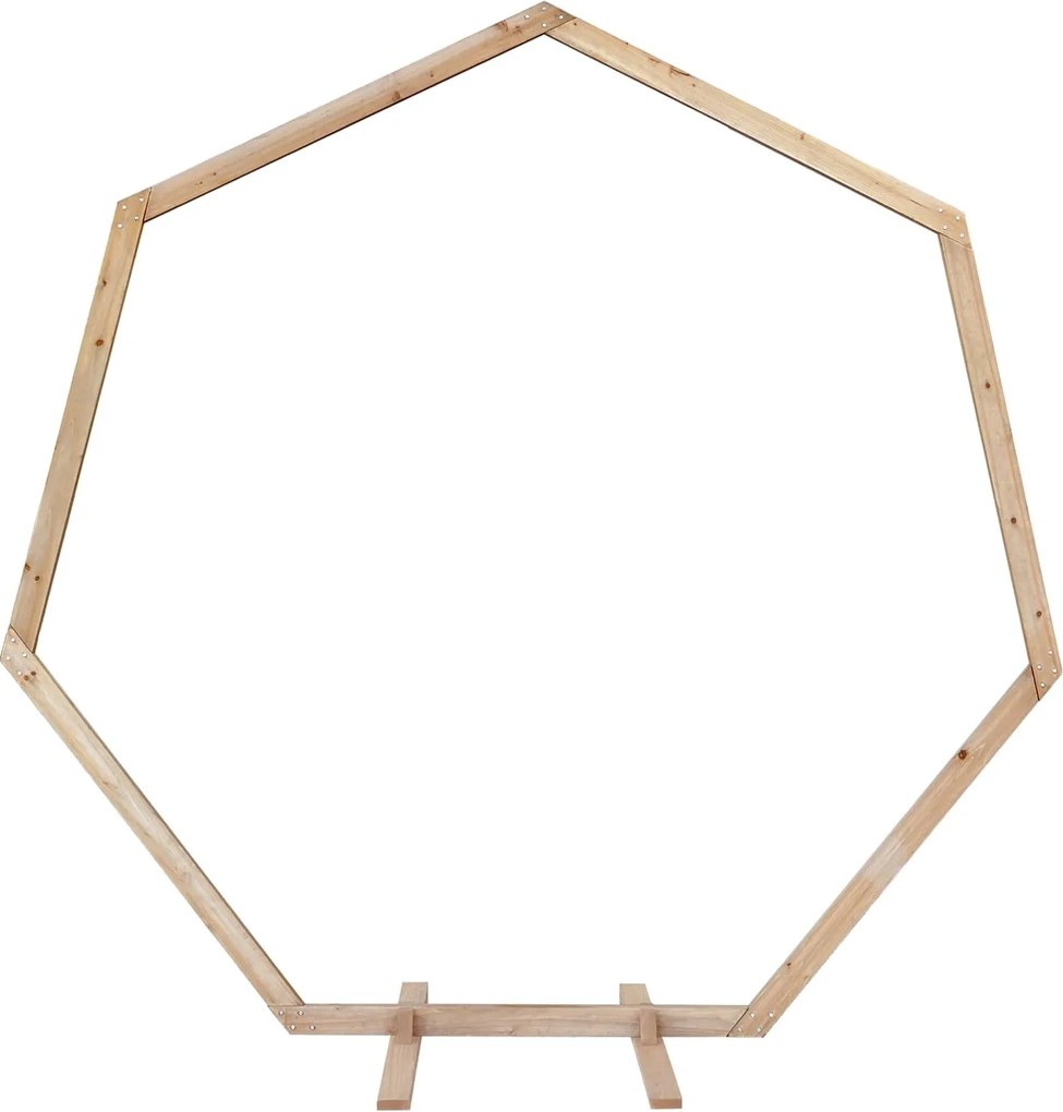 vidaXL Esküvői Ív Világos Barna 221 x 92 x 216 cm Tömör fenyőfa