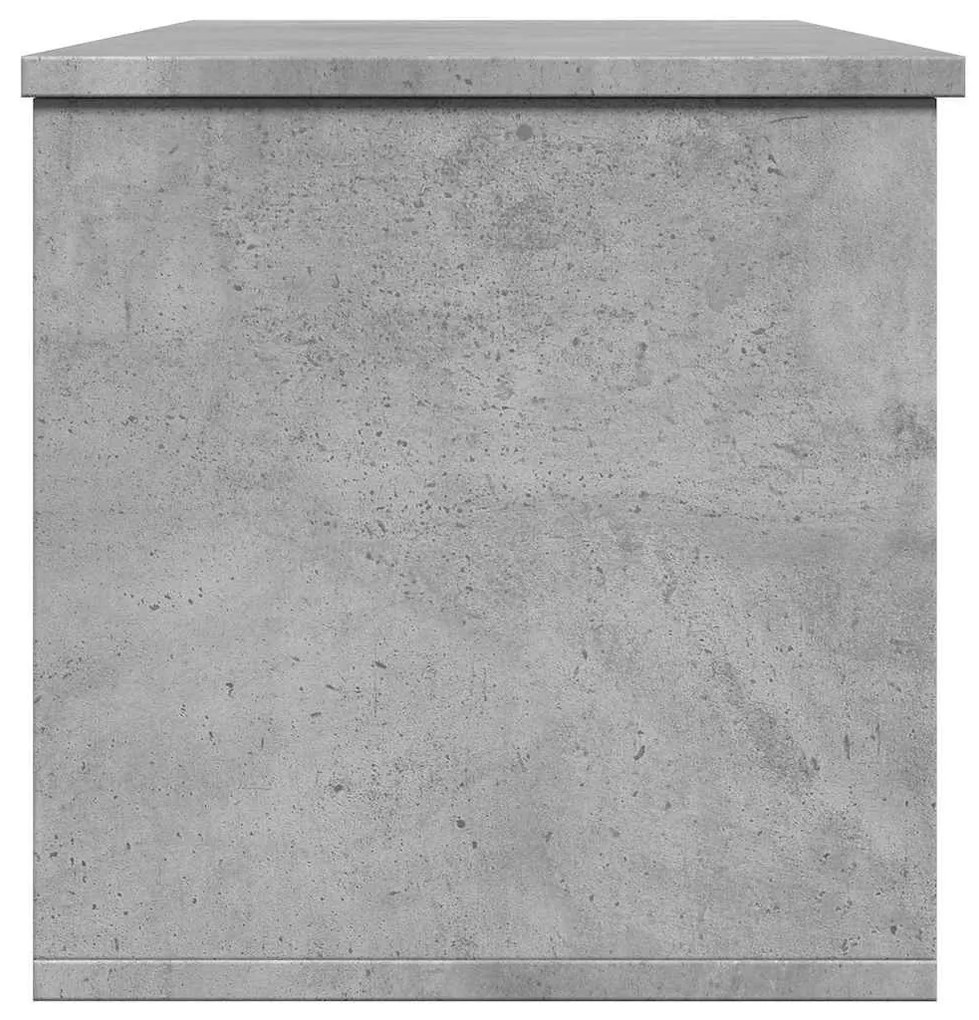 betonszürke szerelt fa tárolóláda 102 x 35 x 35 cm
