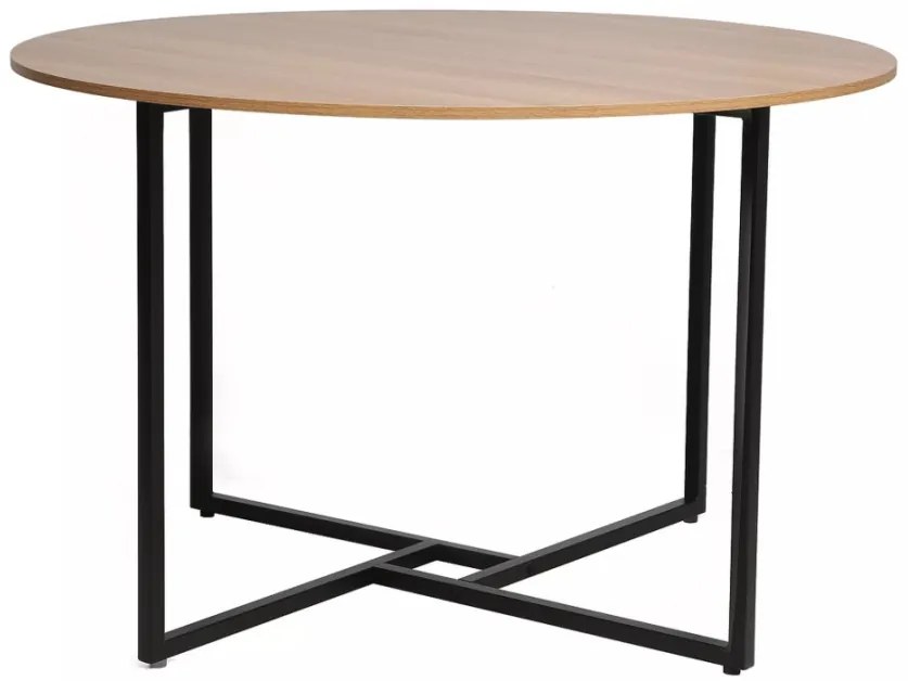 Alto kerek étkezőasztal tölgy/fekete 120 cm