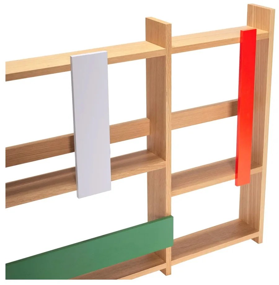 Natúr színű többszintes fali polc tölgyfa dekorral 110 cm Arki – Hübsch