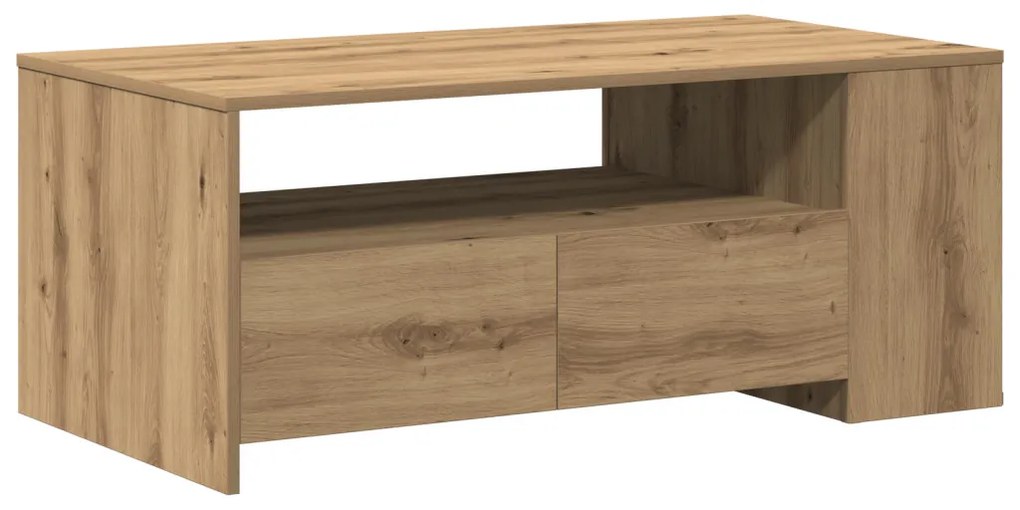 Dohányzóasztal - Kézműves tölgy - 102x55x43.5 cm - Mérnök fatömbből készült