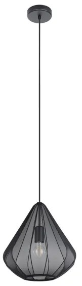 Eglo 43994 - Csillár zsinóron 1xE27/40W/230V átm. 33,5 cm fekete