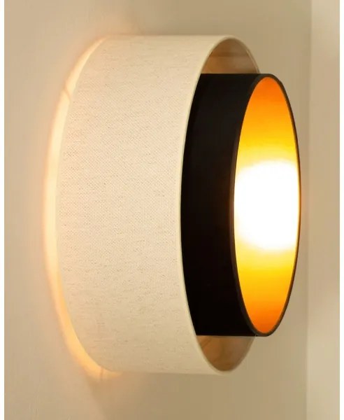 NATIA mennyezeti lámpa 1xE27/60W/230V, átmérő 45 cm, fehér/fekete