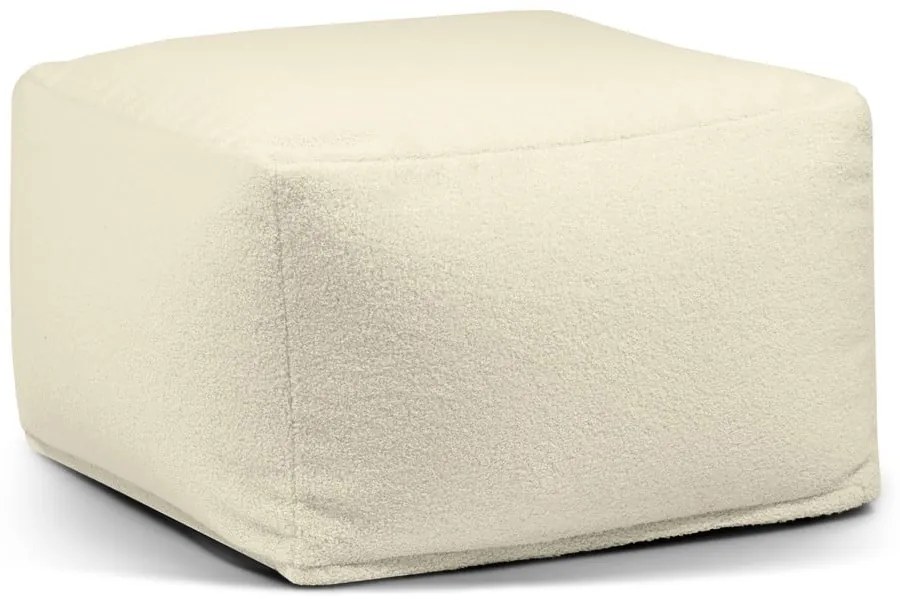 Krémszínű buklé babzsákfotel Softbox MooG – SLOWDOWN