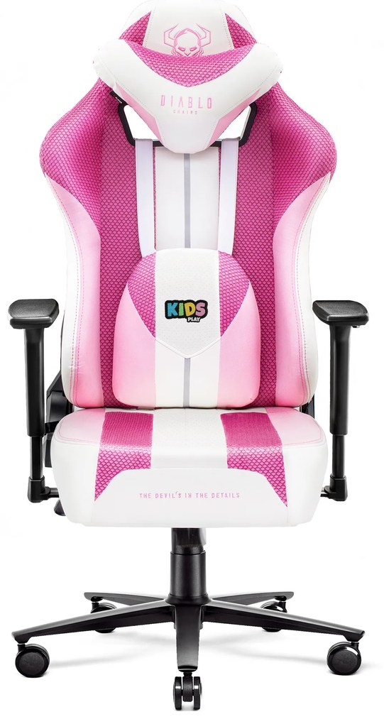 Diablo X-Player 2.0 szövet gamer szék gyerekeknek Kids méret: Marshmallow Pink/Rózsaszín